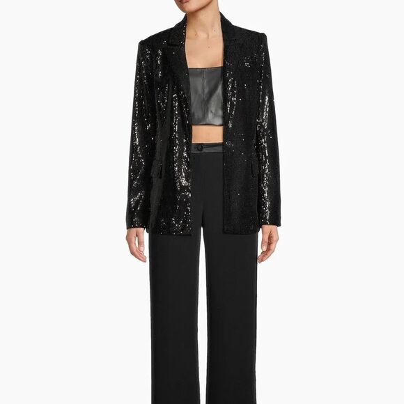 Milly Jackets & Blazers - Milly Alexa Peaked Sequin Blazer